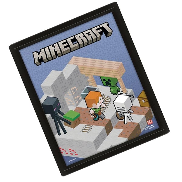 Minecraft Terrain 3D & Lenticular Poster