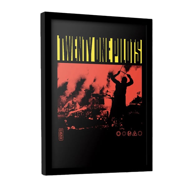 Twenty One Pilots Live Fire kehystetty juliste