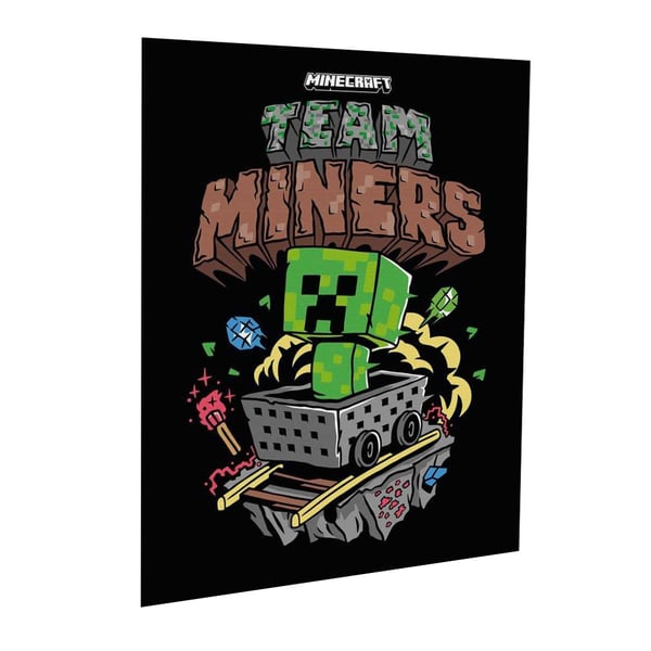 Minecraft Team Miners Framed Canvas Print