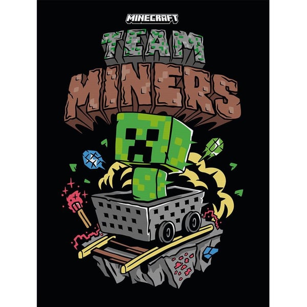 Minecraft Team Miners Framed Canvas Print