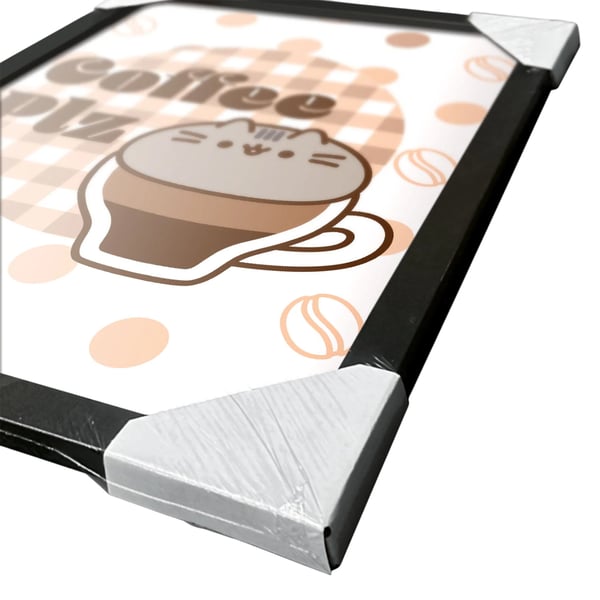 Pusheen Coffee Plz kehystetty juliste