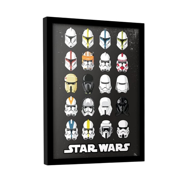 Star Wars Helmet Trooper Framed Poster