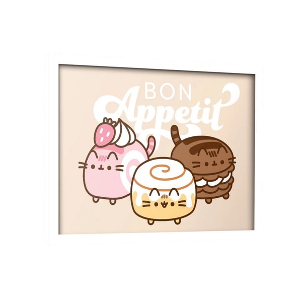 Pusheen Bon Appetit kehystetty juliste