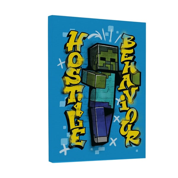 Minecraft Hostile Behaviour Canvas Print