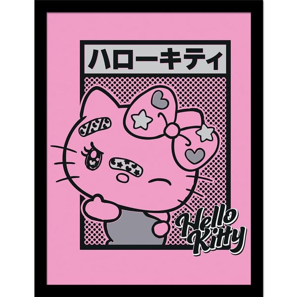 Hello Kitty Manga Inramad Affisch