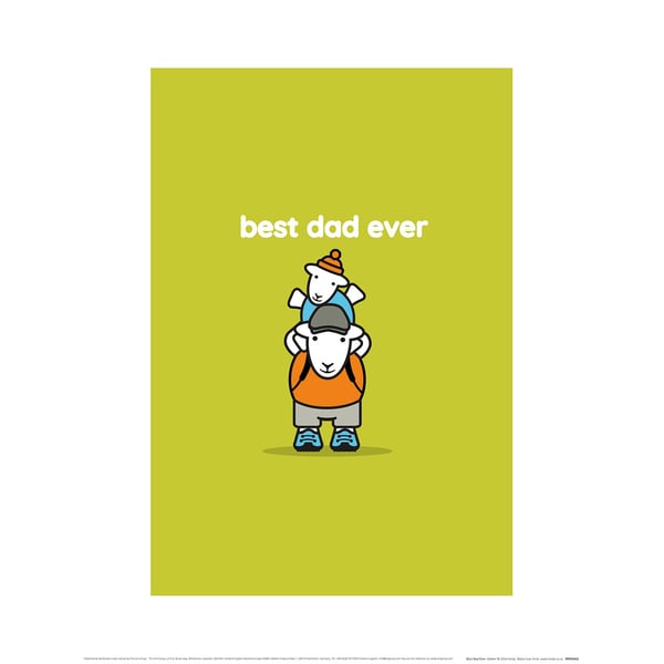 Herdy Best Dad Ever Wooden Plaque