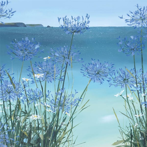 Claire Henley Summer View Of Gull Rock Canvas Print