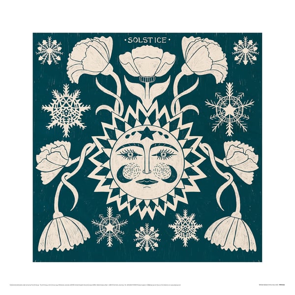 Nina Pace Winter Solstice Wooden Block