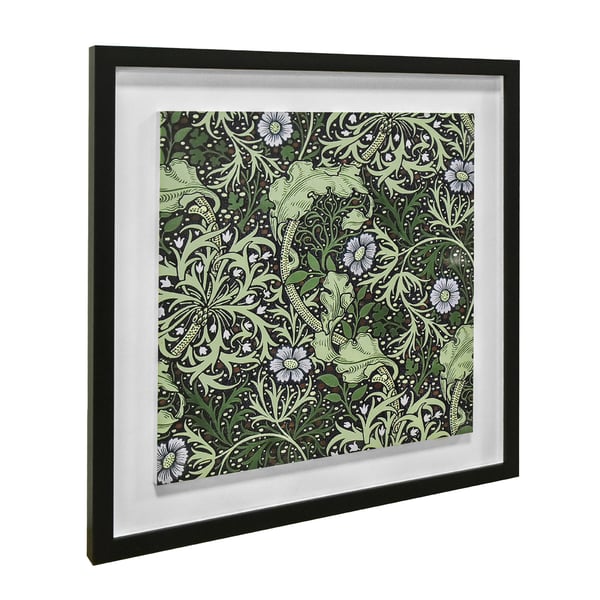 William Morris Seaweed Wood Framed Plaque