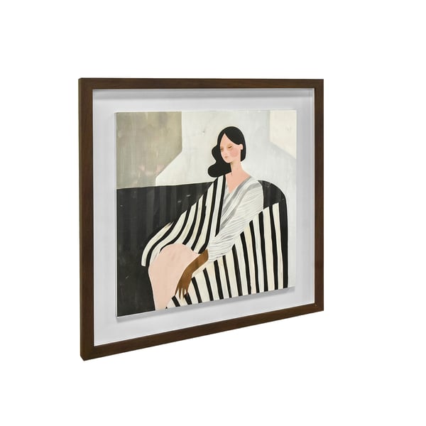 Mowzu Woman In Recline Framed Plaque