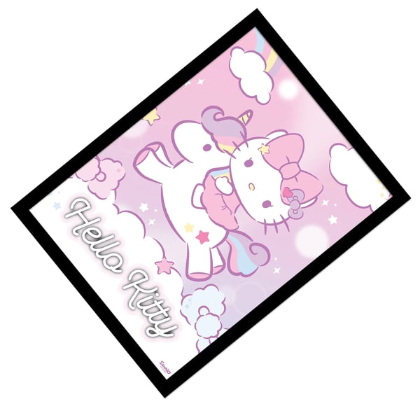 Hello Kitty Maaginen Yksisarvinen Kehystetty Juliste