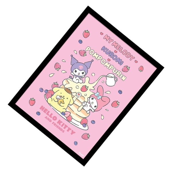 Hello Kitty & Friends -kehystetty juliste