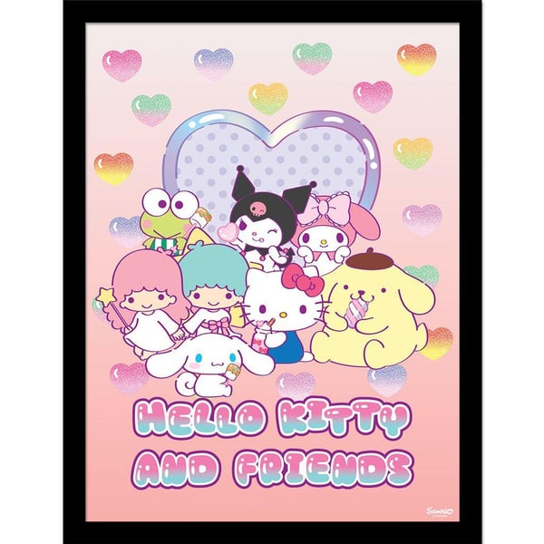 Hello Kitty & Friends Sweets Inramad Affisch
