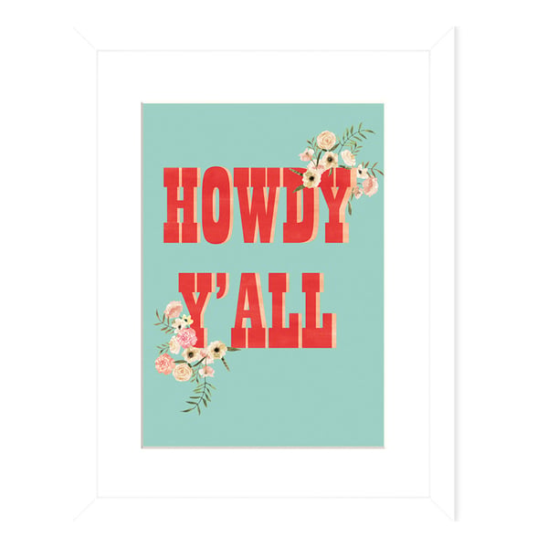 Louise Nisbet Howdy Y´All Wild Angel Framed Print Set  (Pack of 2)