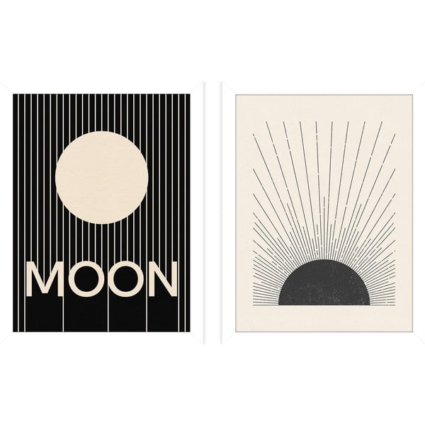 The Printable Studio Moon Framed Print Set (Pack of 2)