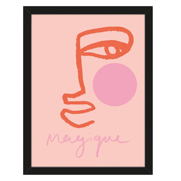 Grace Digital Magiqueface / Très Chic Pink Framed Print Set  (Pack of 2)