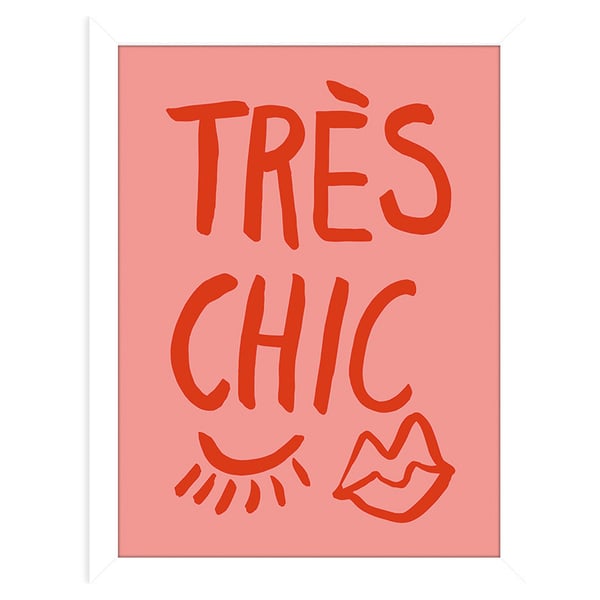 Grace Digital Magiqueface / Très Chic Pink Framed Print Set  (Pack of 2)