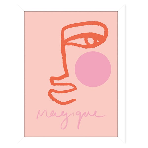 Grace Digital Magiqueface / Très Chic Pink Framed Print Set  (Pack of 2)