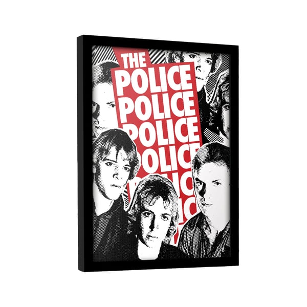 The Police -toistopainatus kehystetty juliste