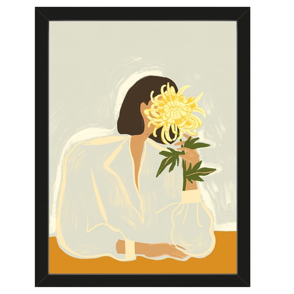 Arty Guava The Chrysanthemum Waiting Framed Print Set  (Pack of 2)