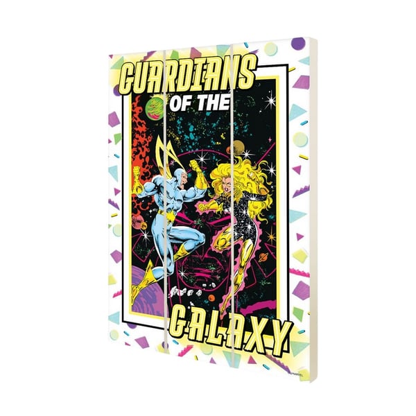 Marvel Guardians Of The Galaxy Galactic Groove - Adem Wood Print