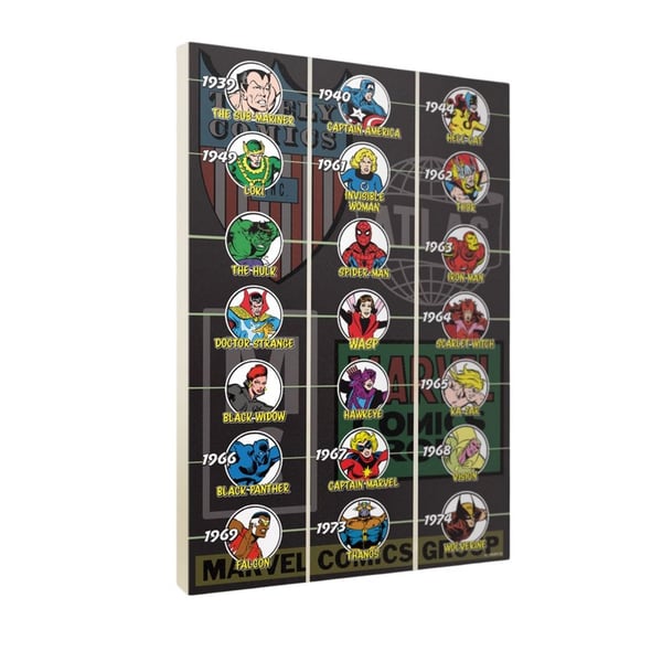 Marvel Timeline Of Ages - Fayzal Wood Print
