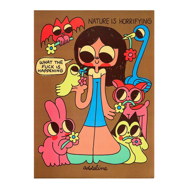 Burger Babie Nature Is Horryfying Framed Poster Burger Babie Nature Is Horryfying Framed Poster