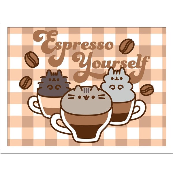 Pusheen Espresso Yourself Inramad Affisch