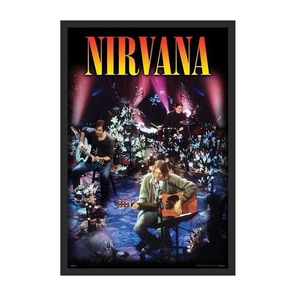 Nirvana Unplugged Inramad Affisch