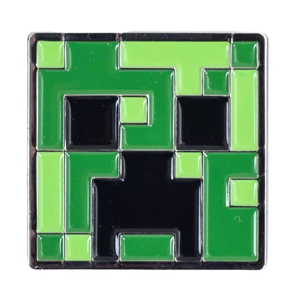 Minecraft-emaliapinssi Creeper-merkki