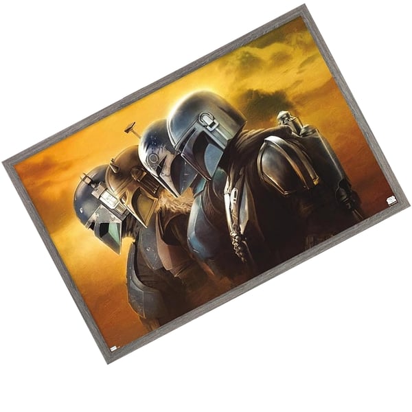 Star Wars Mandalorian -kypärälinjan kehystetty juliste
