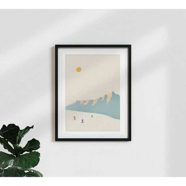 Henry Rivers Happy Skiers Print