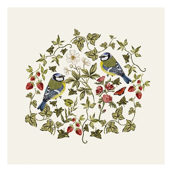 Tall Boy Prints Woodland Blue Tit Print