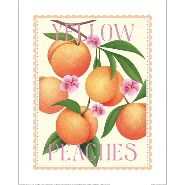 Tall Boy Prints Yellow Peaches Print