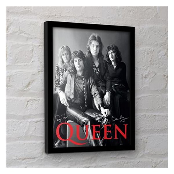 Queen-yhtyeen kehystetty juliste