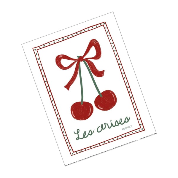 Mandi Welton Woo Hoo Les Cerises Print