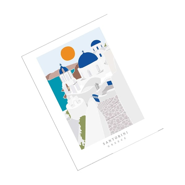Tall Boy Prints Santorini -juliste