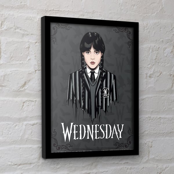 Wednesday Wednesday Addams kehystetty juliste