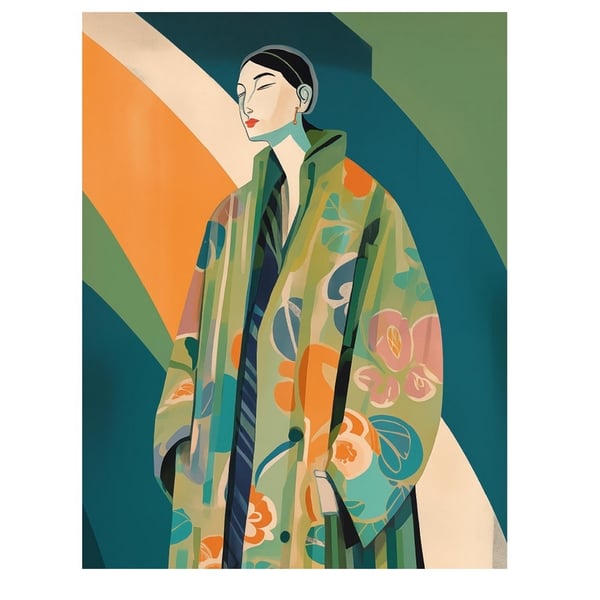 Andreas Magnusson Lady In Green Print