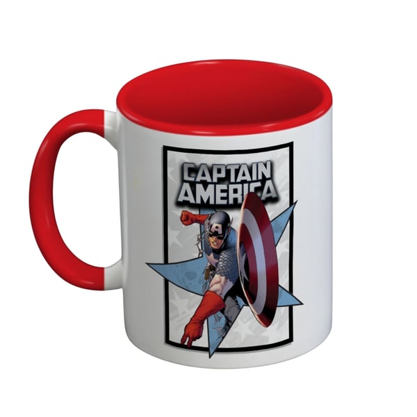 Captain America Superhjälte Inner Tvåfärgad Mugg