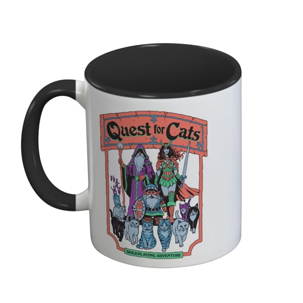 Steven Rhodes Quest For Cats Inner Two Tone Mug