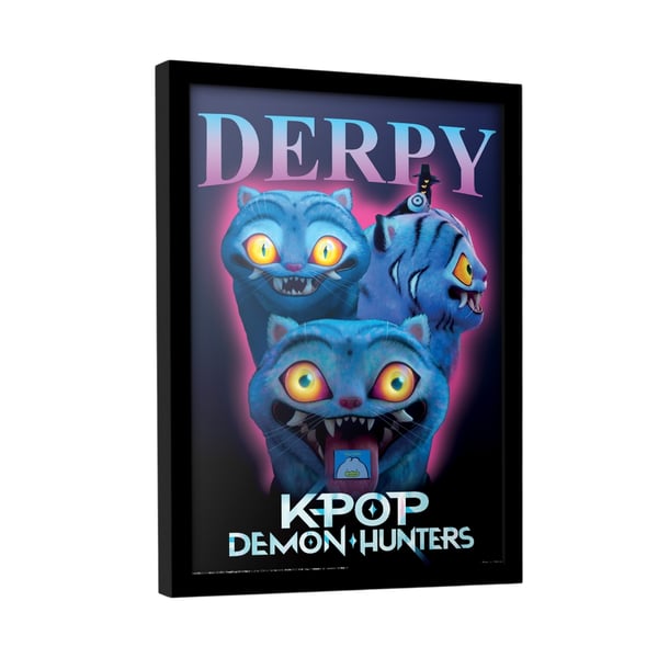 K-Pop Demon Hunters Derpy Tiger kehystetty juliste