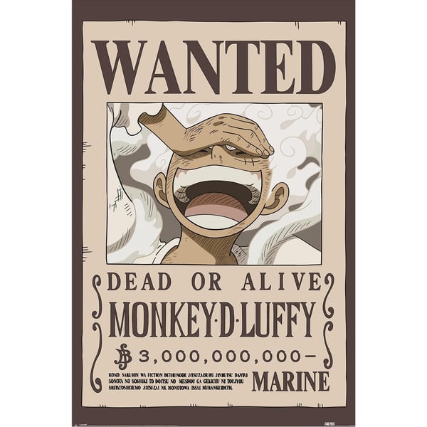 One Piece Wanted Luffy -juliste
