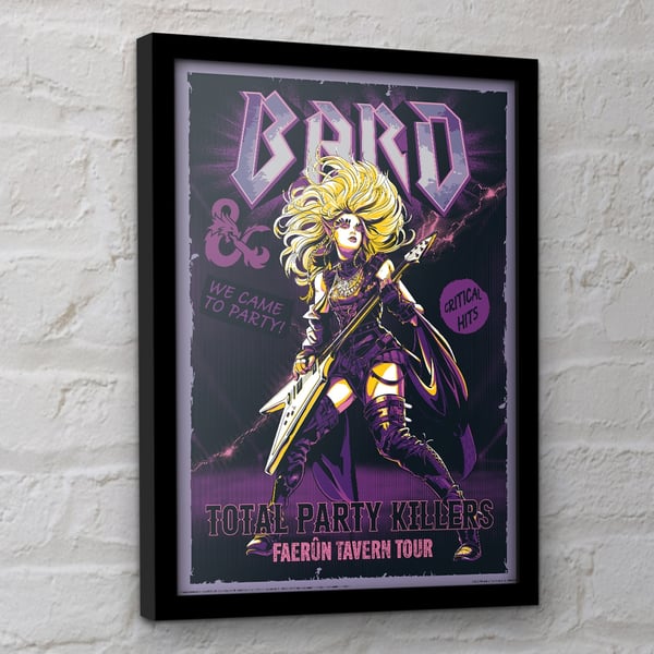 Dungeons & Dragons Bard Comic kehystetty juliste