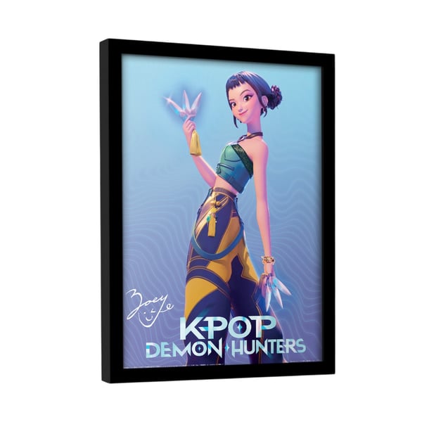 K-Pop Demon Hunters Zoey kehystetty juliste