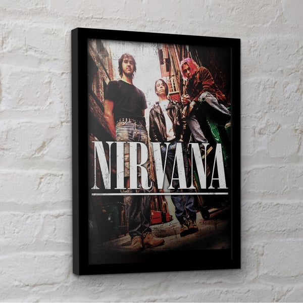 Nirvana Group Inramad Affisch