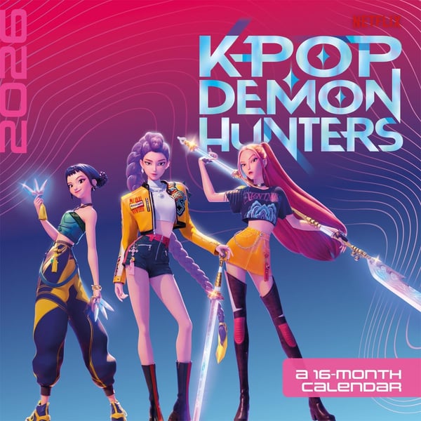 K-Pop Demonjägare 2026 Fyrkantig Kalender