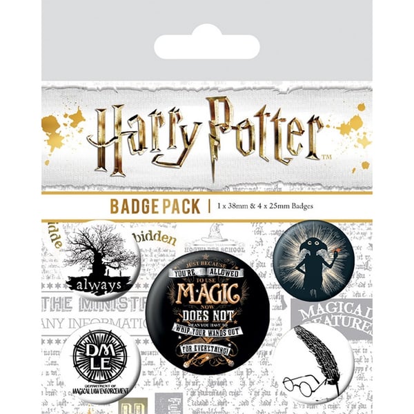 Harry Potter Sæt med symbolmærker (pakke med 5)