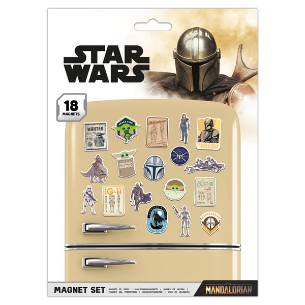 Star Wars: The Mandalorian Bounty Hunter Fridge Magnet Set (Pack of 18)