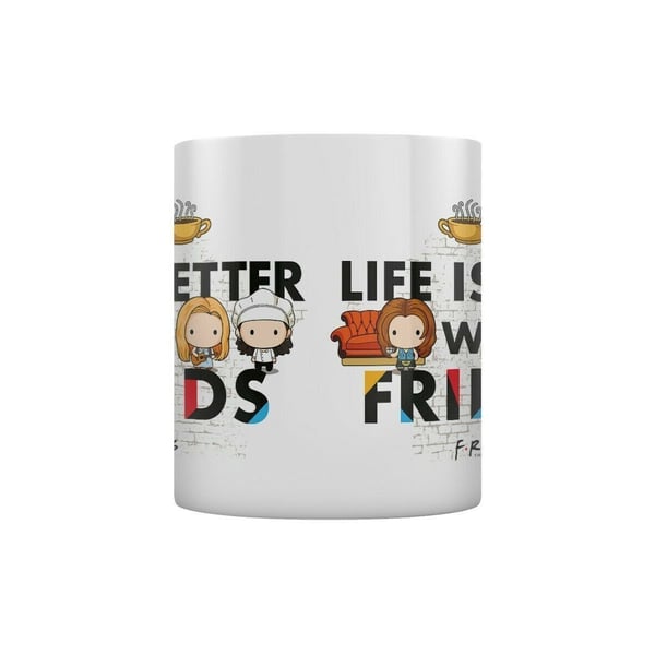 Friends Livet är bättre med vänner Chibi Mugg